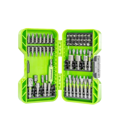 Набор бит, торцевых головок и адаптеров в кейсе Greenworks Арт. 2944407, 70 шт. P/N: 2944407 P/N: 2944407